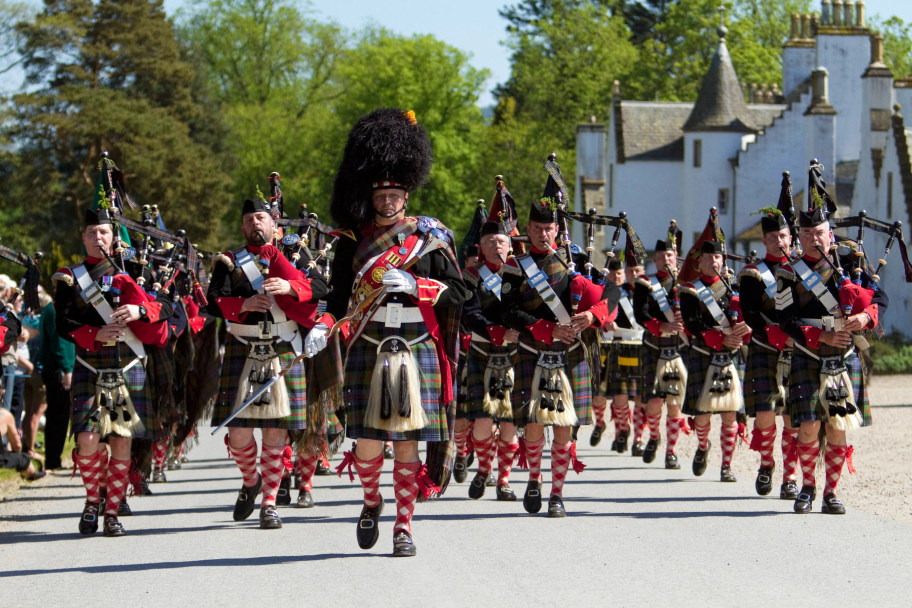 The Atholl Highlanders Parade held annually in May at Blair Castle