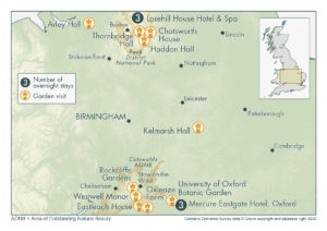 Chatsworth Flower Show and Oxford Map